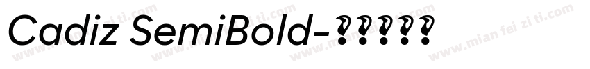 Cadiz SemiBold字体转换